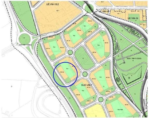 Terreno en Urbanizacion Ensanche i