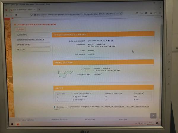 Terreno en carretera Casarabonela Alozaina, km 134