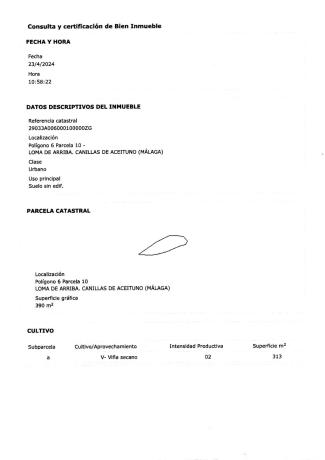 Terreno en paraje las Españuelas s/n