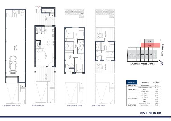 Chalet adosado en venta en calle Manuel Mateo Candel, 242