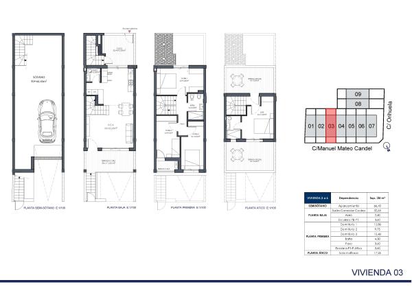 Chalet adosado en venta en calle Manuel Mateo Candel, 242