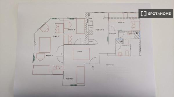 Piso en alquiler de 4 habitaciones en Indautxu, Bilbao