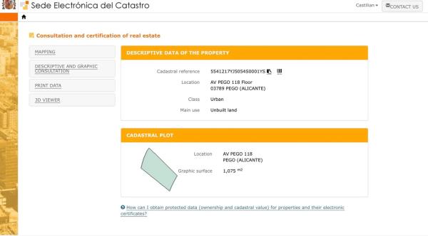 Terreno en avenida Pego, 118