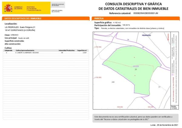 Terreno en Coristanco