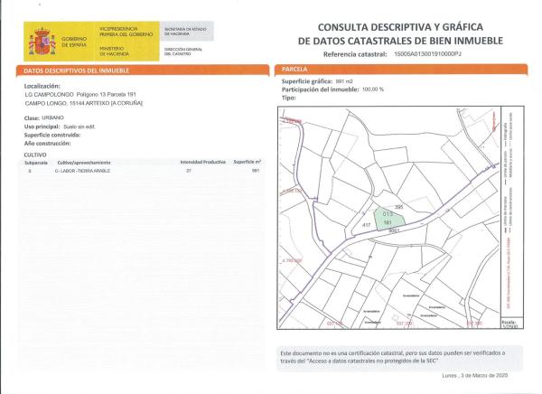 Terreno en Lugar Campolongo, 2 b