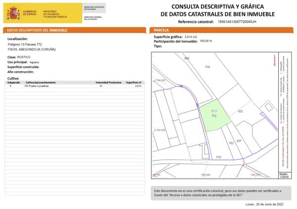 Terreno en Lugar Nogueiras, km 12