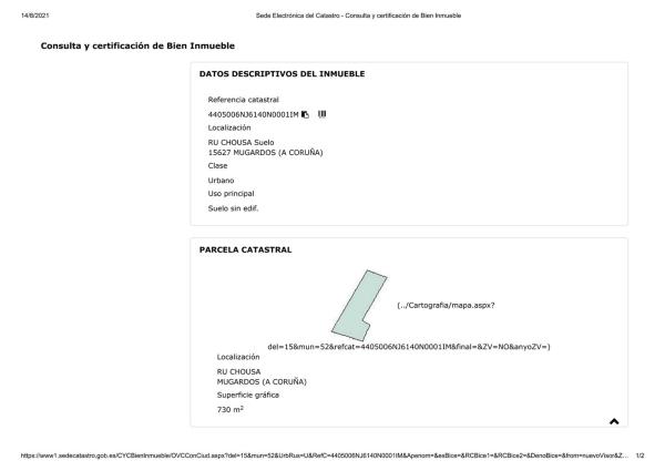 Terreno en calle Chousa, 18