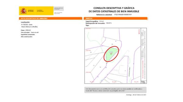 Terreno en avenida de Redes s/n Sn