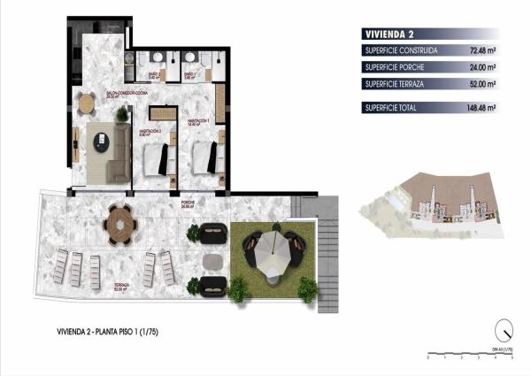 Piso en Balcón de Finestrat-Terra Marina