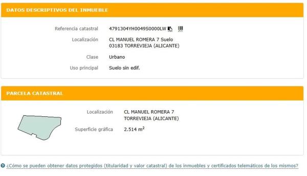 Terreno en calle Manuel Romera, 7