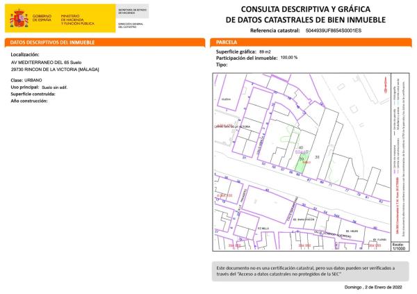 Terreno en avenida del Mediterráneo, 65