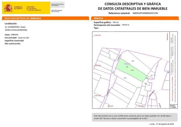 Terreno en calle das Guindeiras, 21
