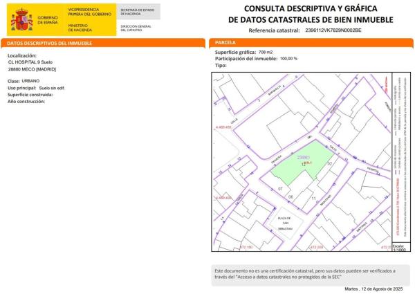 Terreno en calle del Hospital, 9