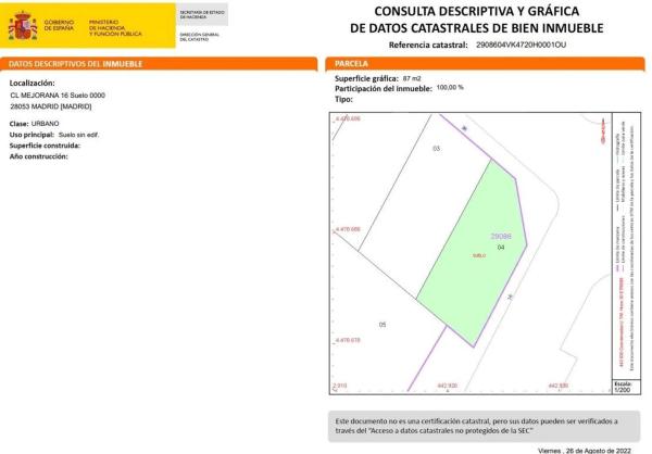 Terreno en calle del Conde Rodríguez San Pedro, 36