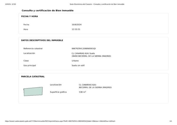 Terreno en calle de Canarias, 6