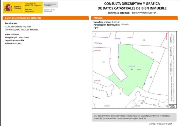 Terreno en calle Golondrinas, 5 -a