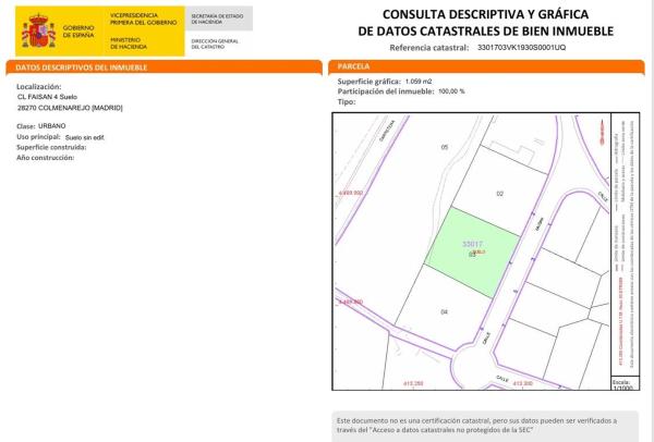 Terreno en calle Faisán