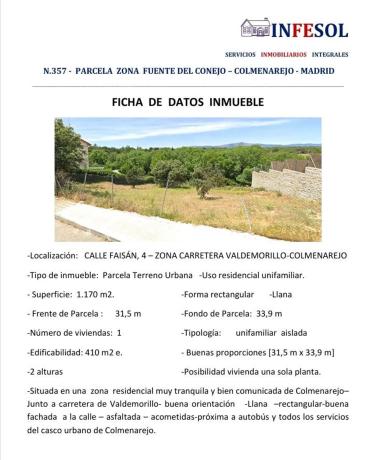 Terreno en calle Faisán