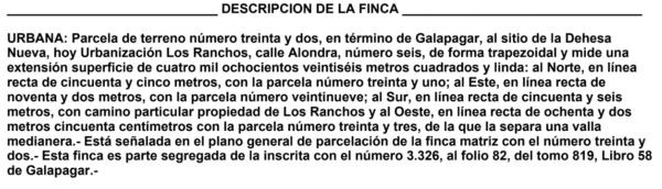 Terreno en calle de la Alondra, 6