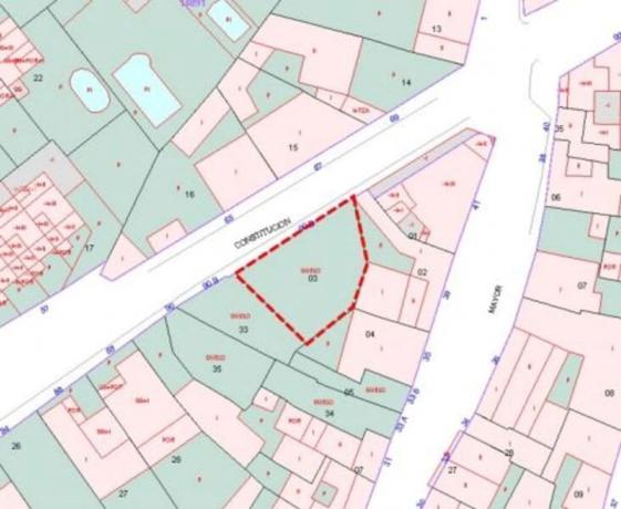 Terreno en calle Constitución, 86 -96