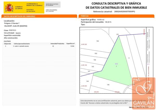 Terreno en Valdespino, Polígono 2, Parcela 7 s/n