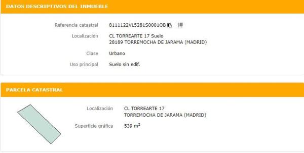 Terreno en calle Torrearte, 17