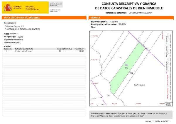 Terreno en M-113, km 25
