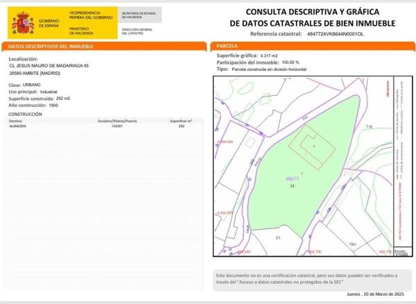 Terreno en calle Jesus Mauro de Madariaga
