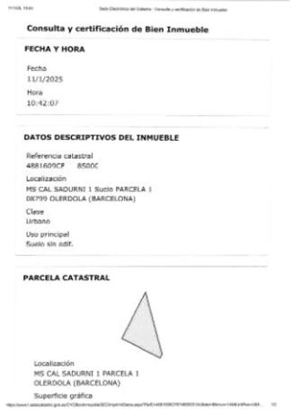 Terreno en Masia Cal Sadurni, 1