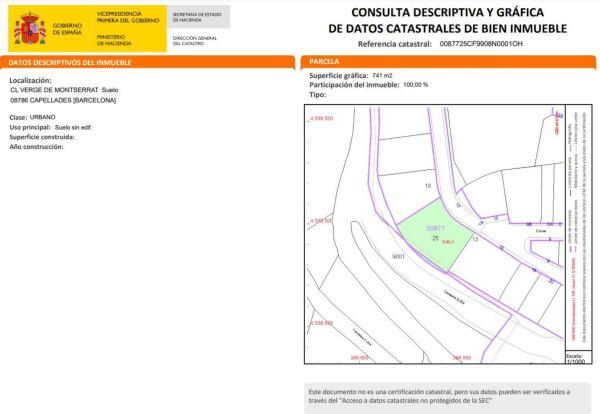 Terreno en calle Verge de Montserrat