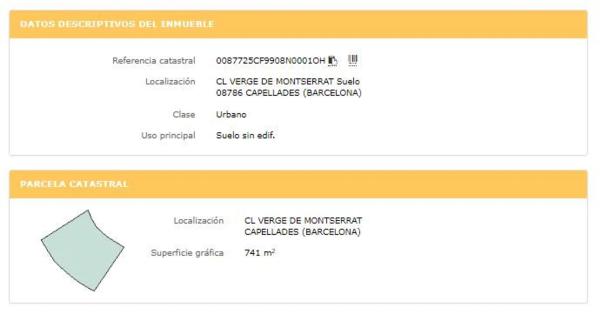 Terreno en calle Verge de Montserrat