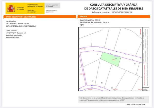 Terreno en calle de Sitges, 5