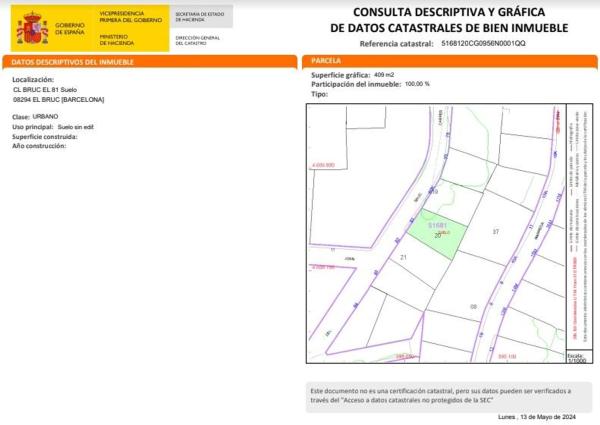 Terreno en calle Bruc, 81