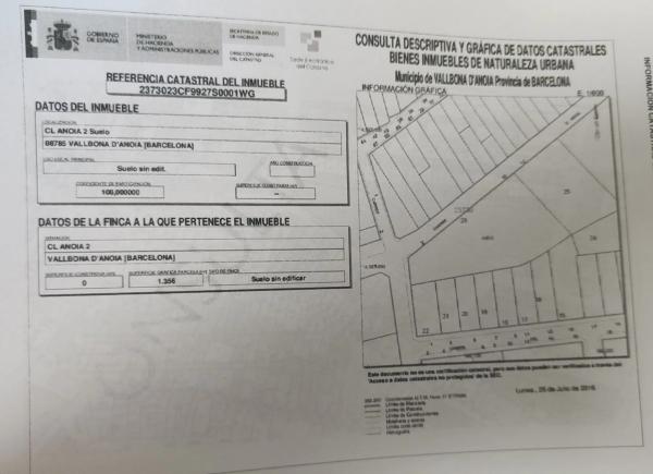 Terreno en Vallbona d'Anoia