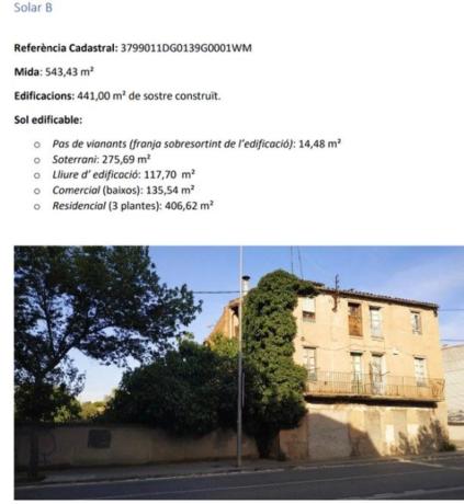 Terreno en Sagrada Familia