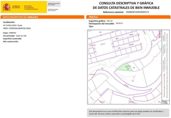 Terreno en avenida de Catalunya