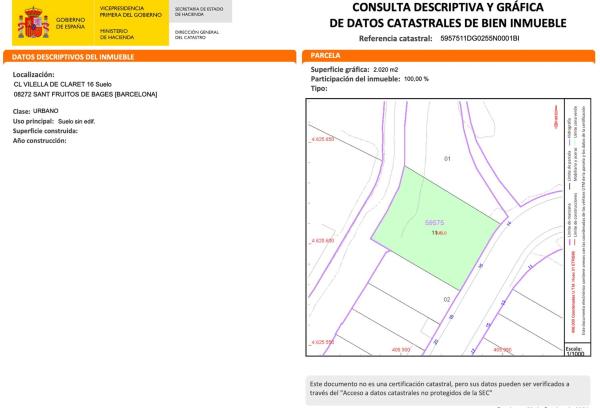 Terreno en calle Vilella de Claret, 16