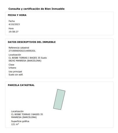 Terreno en calle del Bisbe Torras i Bages