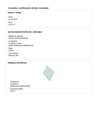 Terreno en calle del Bosc, 5