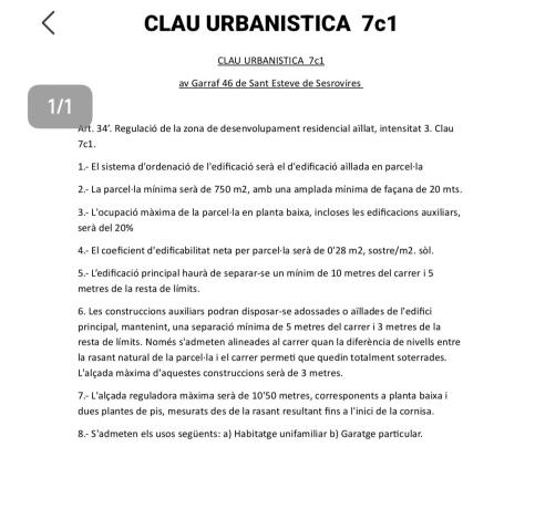 Terreno en avenida Garraf, 46