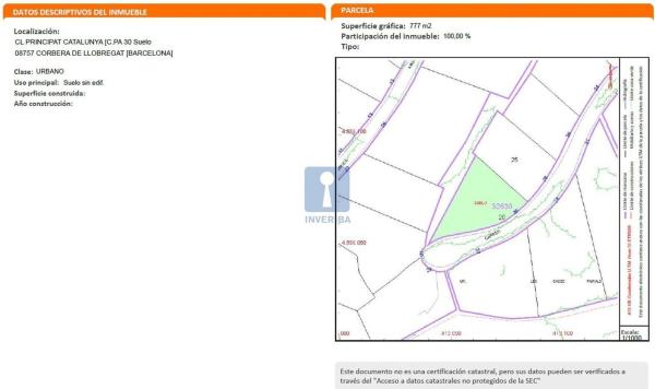 Terreno en calle Principat de Catalunya