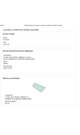 Terreno en calle de la Vall de la Musa, 20