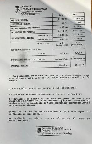 Terreno en Olesa de Bonesvalls