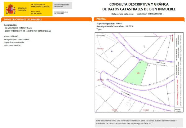 Terreno en calle Montbaig