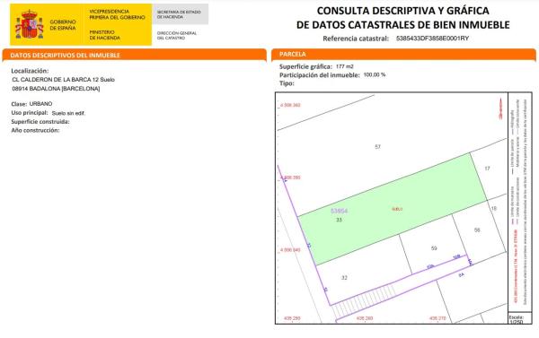 Terreno en calle de Calderón de la Barca