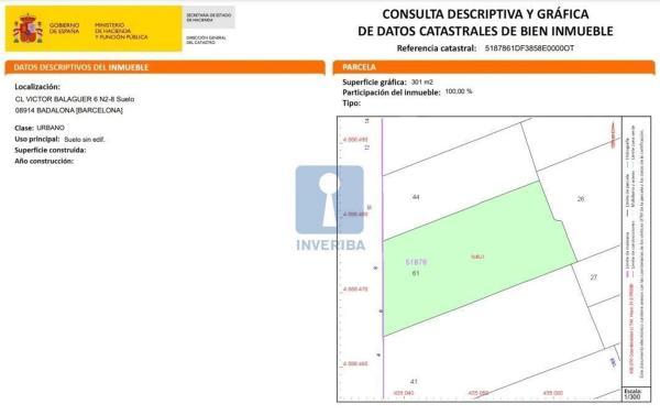 Terreno en calle de Víctor Balaguer