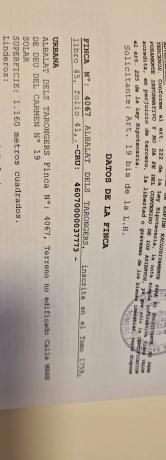 Terreno en Mare de Deu del Carme 19 (Terreno urbano), 19