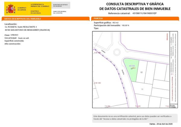 Terreno en San Antonio de Benagéber