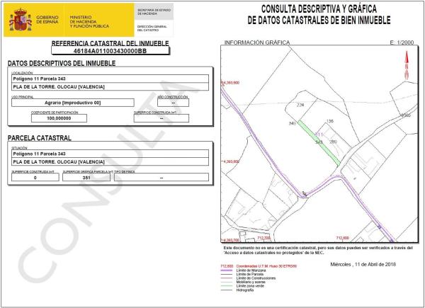 Terreno en Partida Pla de la Torre, 58