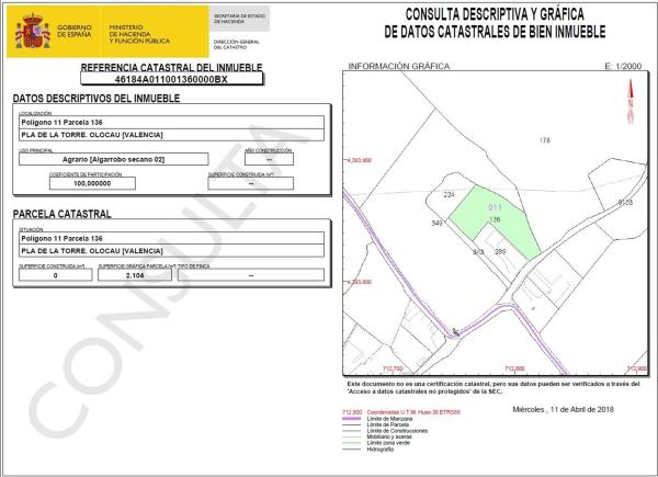 Terreno en Partida Pla de la Torre, 58
